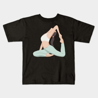 Pilates instructor doing yoga and meditation Kids T-Shirt